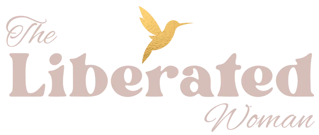 the liberated woman logo in pink
